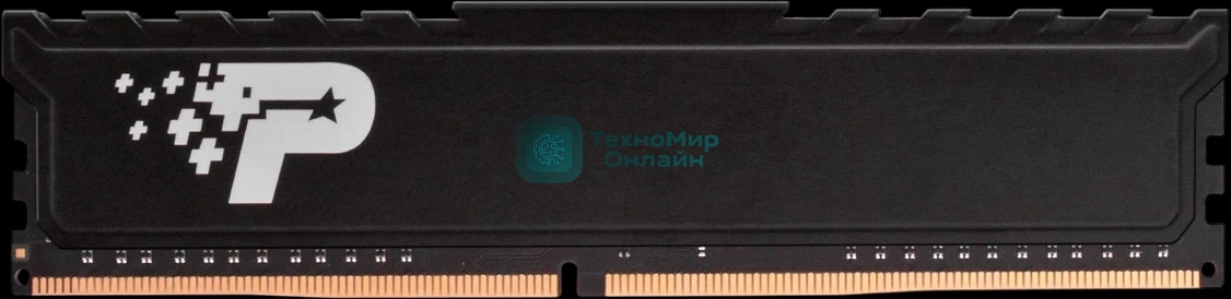 Оперативная память Patriot Signature Premium, DDR4, 16GB (1x16GB), 2666 MHz, CL19, с радиатором, чёрный