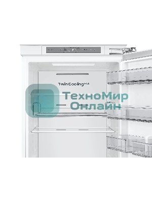 Встраиваемый холодильник Samsung BRB70F30AEF0EO белый двухкамерный 224/74л морозилка снизу No Frost