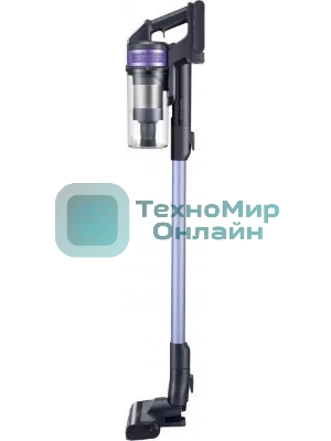 Пылесос вертикальный Samsung VS15A6031R4/EV фиолетовый/черный, питание от аккумулятора, 150 Вт, уборка сухая, пылесборник 0.8 л, работа от АКБ max 40 мин.