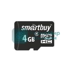 Флеш карта Micro SDHC 4Gb Smartbuy Сlass 4 (без адаптеров)