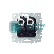 Розетка компьютерная двойная IEK BRITE РК10-2-БрШ (BR-K20-1-K37) СП RJ45 кат.5E шампань