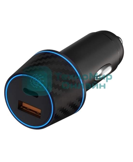 Автомобильное зарядное устройство Maxvi CCM-MS604PD 48W 6A (USB + Type-C, QC3.0 PD3.0) черный