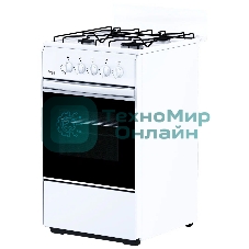 Плита газовая Лада Nova RG 24039 W белый, конфорок 4 газовых, духовка 50 л, 50 см x 85 см x 60 см