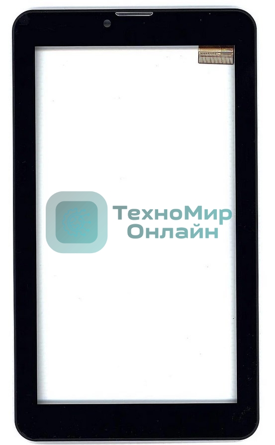 Сенсорное стекло (тачскрин) для Irbis TZ53, черное с рамкой