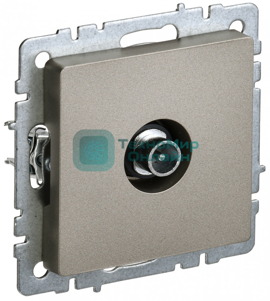 Розетка телевизионная проходная IEK BRITE РТВ10-0-БрШ шампань