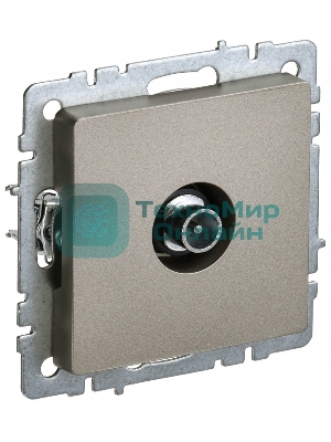 Розетка телевизионная проходная IEK BRITE РТВ10-0-БрШ шампань
