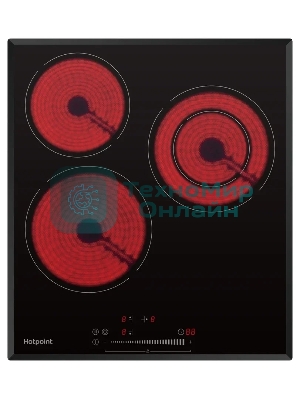Электрическая варочная поверхность Hotpoint HR 4O3 BAS, независимая, черный