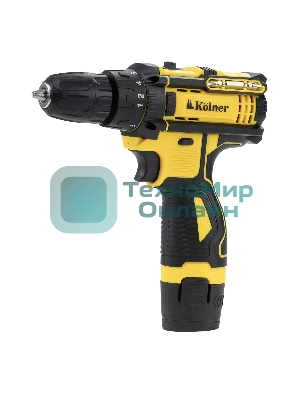 Дрель-шуруповерт Kolner KCD 12/2C, 12 В, 1,5 Ач, 29 Нм, щеточный