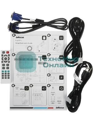 Проектор INFOCUS IN0022SL DLP, 4000 lm, SVGA, 30 000:1, 1.942.16:1, 2xHDMI 1.4, VGA in/out, S-Video, 3.5мм in/out, USB-A, RS-232, лампа 15 000ч.(ECO mode), 10W, 27дБ, 2,6 кг, БЕЛЫЙ