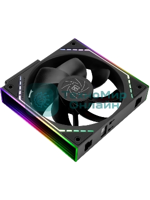 Кулер для корпуса Thermalright TL-M12QR Reverse (124x120x25mm, 4-pin PWM, ARGB, 47.6CFM, 23.2dBA, 1500RPM, черный)