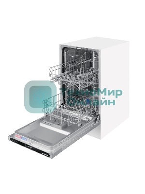 Встраиваемая посудомоечная машина Maunfeld MLP4529A01 Light Beam, черный, 44.8 см, 9 компл., 49 дБ, класс A++