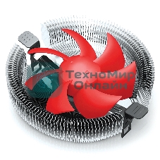 Кулер для процессора Crown CM-91PWM v2 серебристый/красный, 90 мм, алюминий, 2000 об/мин, 20 дБ, 4 pin, 125 Вт, 57 мм