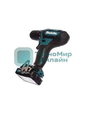 Дрель-шуруповерт Makita DF333DWYE, 12 В, 1.5 Ач, 30 Нм, щеточный