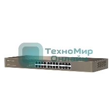 Коммутатор неуправляемый IP-COM F1024 24 порта, 24x100 Мбит/с, установка в стойку, металлический корпус