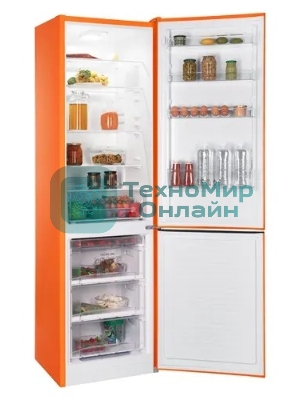 Холодильник Nordfrost NRB 164NF OR оранжевый двухкамерный 238/105 л морозилка снизу