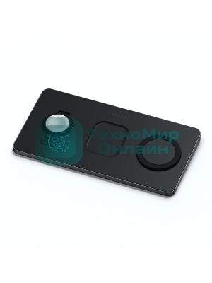 Беспроводное зарядное устройство Satechi ST-X3TWCPM Trio Wireless Charging Pad для телефона, часов и наушников серый космос