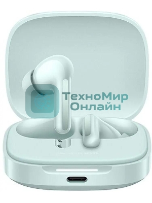 Наушники TWS Xiaomi Redmi Buds 6 зеленый, внутриканальные, Bluetooth, активное шумоподавление, до 40 ч