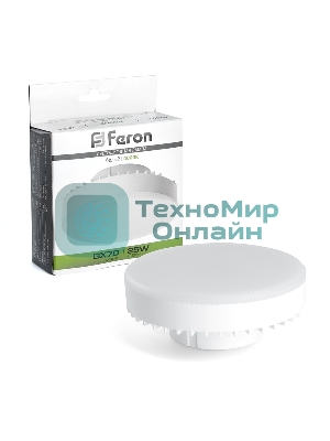 Лампа светодиодная Feron LB-474 LED 25Вт GX70 белый таблетка