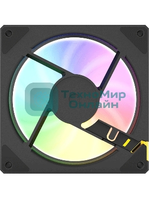 Вентилятор для корпуса Bloody CF-11 LCD ARGb 120х120x25 черный 4-pin 32дБ (упак.:1шт) (CF-11-ARGb120-BK) Ret