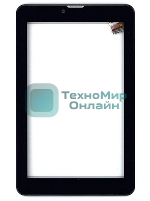 Сенсорное стекло (тачскрин) для Irbis TZ747, черное с рамкой