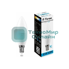Лампа светодиодная Feron LB-970 13Вт E14 дневной матовая свеча