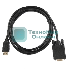 Кабель ACD-DHVM1-18B ACD-DHVM1-18B HDMI 1.4, Golden Plated,19m/15m, HDMI-VGA черный, 1.8м