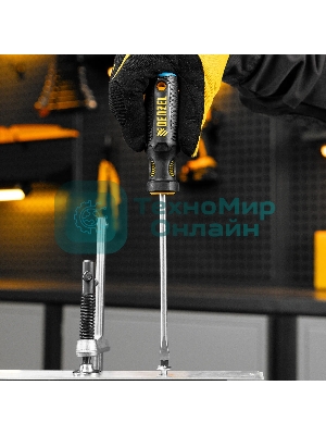 Отвертка Denzel SL6x150 мм, S2, 3к рукоятка