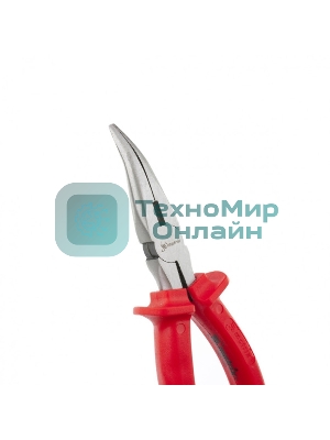 Длинногубцы Matrix Econom 17494, 160 мм, изогнутые шлифованные, пластмассовые рукоятки