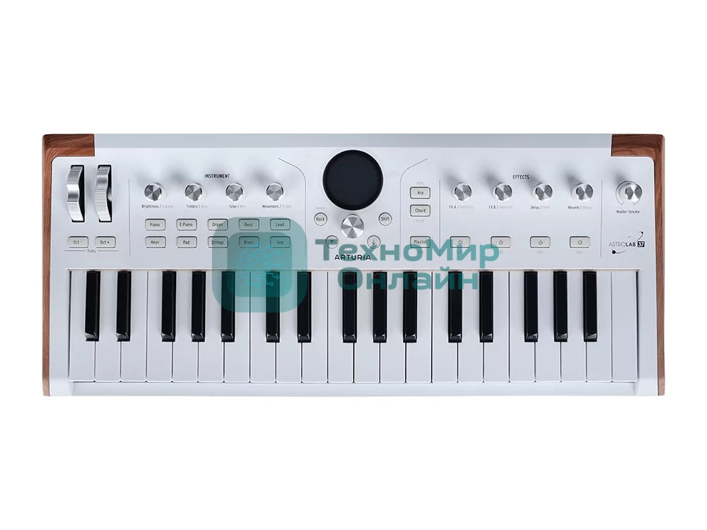 Сценическая клавиатура 230721 Arturia AstroLab 37 White Astrolab White 37 клавиш, полувзвешенная механика, 10 звуковых движков, вокодер, 10 кнопок пресетов, 4 макрорегулятора, MIDI-вход, USB-C и USB-A; аудио Bluetooth; WiFi, цвет белый