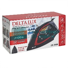 Утюг DELTA LUX DE-3006 черный/красный, 2400 Вт, 30 г/мин, 150 г/мин, 300 мл