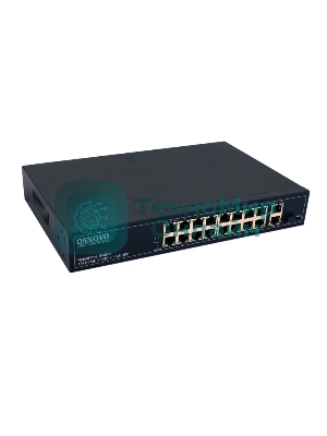 Коммутатор неуправляемый Osnovo PoE 16 портов 10/100 Мб/с, 2хRJ45, 292 Вт