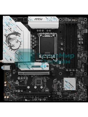 Материнская плата MSI B760M GAMING PLUS WIFI DDR4, LGA1700, Intel B760, 4xDDR4, 4xSATA, 2xM.2, 1xPCIe 4.0 x16, 1xPCIe 4.0 x4, 2xPCIe 3.0 x1, 2xDP, 2xHDMI, 1x2.5Gb LAN, Wi-Fi 6E, Bluetooth 5.3, 4xUSB-A 5Gbps, 6xUSB-A 2.0, 3x3.5 мм, 7.1, mATX