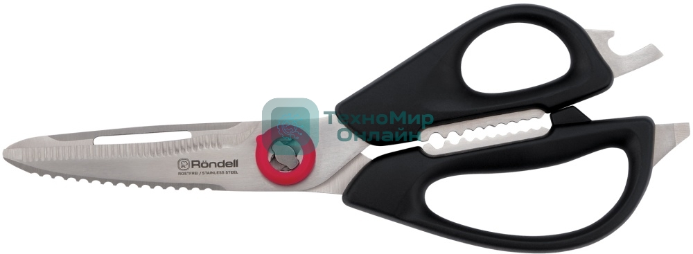 Ножницы кухонные Rondell Craft RD-1856 228мм реж.ч.84мм черный