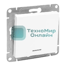 Механизм выключателя EKF UP1-SWW-14 одноклавишный, с подсветкой, белый Эпика