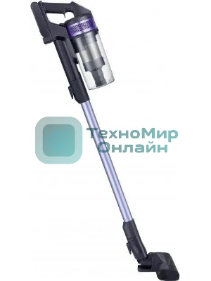 Пылесос вертикальный Samsung VS15A6031R4/EV фиолетовый/черный, питание от аккумулятора, 150 Вт, уборка сухая, пылесборник 0.8 л, работа от АКБ max 40 мин.
