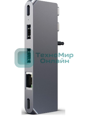 Док-станция Satechi ST-UCPHMIM, USB Type-C, USB 3.0/USB Type-C/RJ-45/Mini jack, USB
