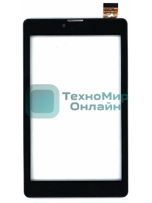 Сенсорное стекло (тачскрин) для Irbis TZ732, черное с рамкой
