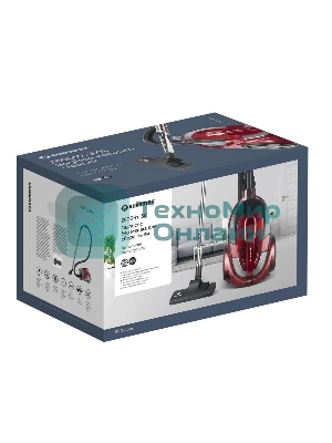 Пылесос Eurostek EVC-4514 красный, 500/2800 Вт, уборка сухая, пылесборник контейнер 3 л