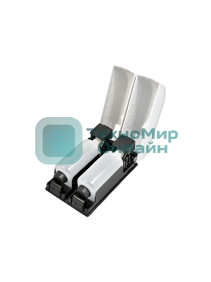 Дозатор для жидкого мыла пластиковый puff-8108 белый с черной кнопкой, 350+350 мл, 22х9х14 см