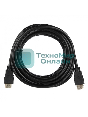 Кабель ACD-DHHM2-50B ACD-DHHM2-50B HDMI 2.0, Golden Plated,19m/19m, черный, 5м