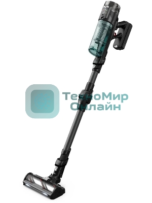 Пылесос вертикальный Tefal X-Force Flex TY9L42WO серый/зеленый, питание от аккумулятора, 150 Вт, уборка сухая, пылесборник 0.65 л
