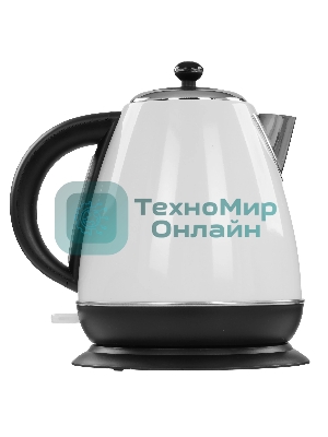 Чайник электрический Hyundai HYK-S4502 1.7 л, 2200 Вт, жемчужный/черный (корпус: нержавеющая сталь/пластик)