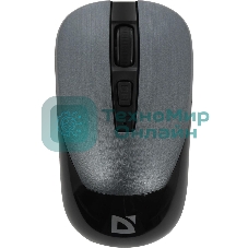 Мышь беспроводная Defender Wave MM-995 серебристый, 1600 dpi, радиоканал, USB, кнопки - 4