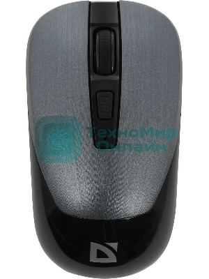 Мышь беспроводная Defender Wave MM-995 серебристый, 1600 dpi, радиоканал, USB, кнопки - 4
