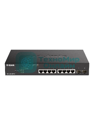 Коммутатор D-Link DGS-1100-10MPV2/A3A, 8×1 Гбит/с + 2×1 Гбит/с SFP, настраиваемый
