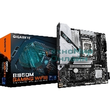 Материнская плата Gigabyte B860M GAMING WIFI6, LGA 1851, Intel B860, 2xDDR5, 4xSATA, 2xM.2, 1xPCIe 5.0 x16, 1xPCIe 4.0 x16, 1xHDMI, 1xDP, 1x2.5Gb LAN, Wi-Fi 6, Bluetooth 5.3, 3xUSB-A 5Gbps, 3xUSB-A 2.0, 1xPS/2, 3x3.5 мм, 7.1, mATX
