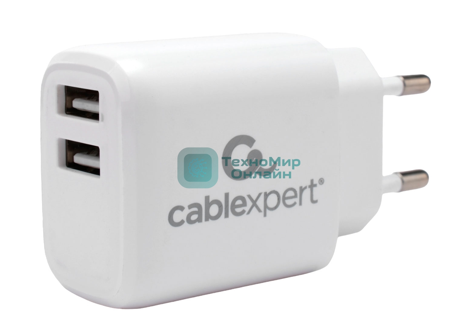 Сетевое зарядное устройство Cablexpert MP3A-PC-58, 10.5Вт, 2.1А, 2хUSB, белый, пакет