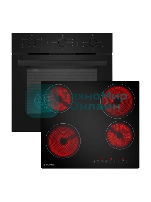 Встраиваемый комплект Maunfeld Basel черный/черный