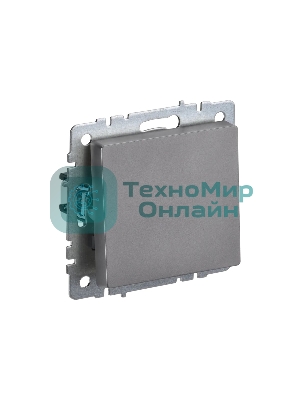 Выключатель BRITE Выключ. 1-кл. перекр. 10А ВС10-1-3-БрС сталь IEK