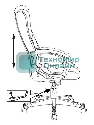 Кресло Бюрократ Zombie 10 черный, экокожа, 120 кг, механизм качания
